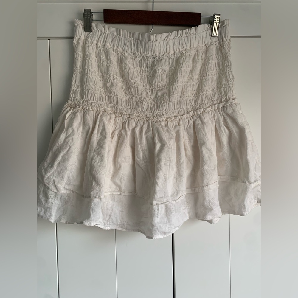 Madewell White Tiered Smocked Mini Skirt - Picture 5 of 8